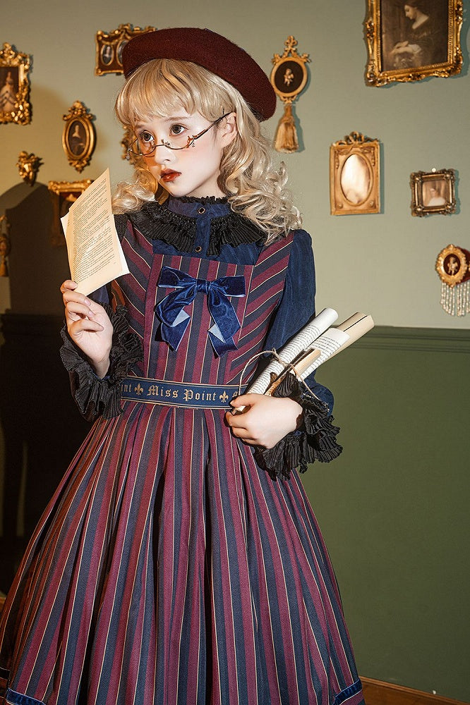 Blouse Gothic Collar / White Dark – Blue) Available Red High Colors Lolita Fabric 4 Washed in Suede (Black