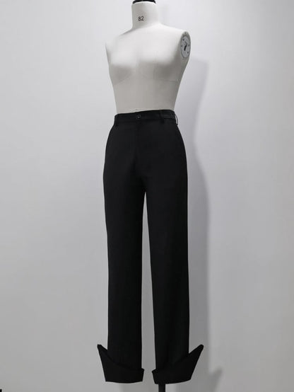 Black Ouji Straight-leg Pants