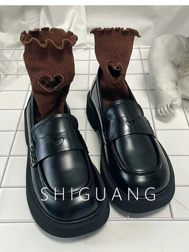 Design Trim Socks Ruffle Sweetheart Cut-out