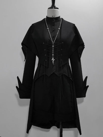 Black Ouji Fashion Waistcoat