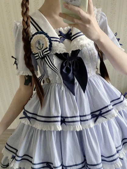 Lolita Anchor Badge Sailor Embroidery