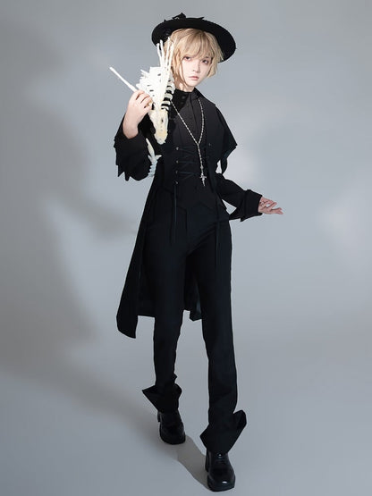 Black Ouji Fashion Waistcoat