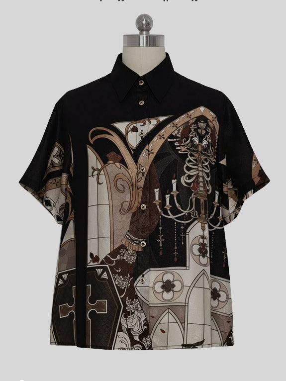 Chandelier Print Night Blouse Command