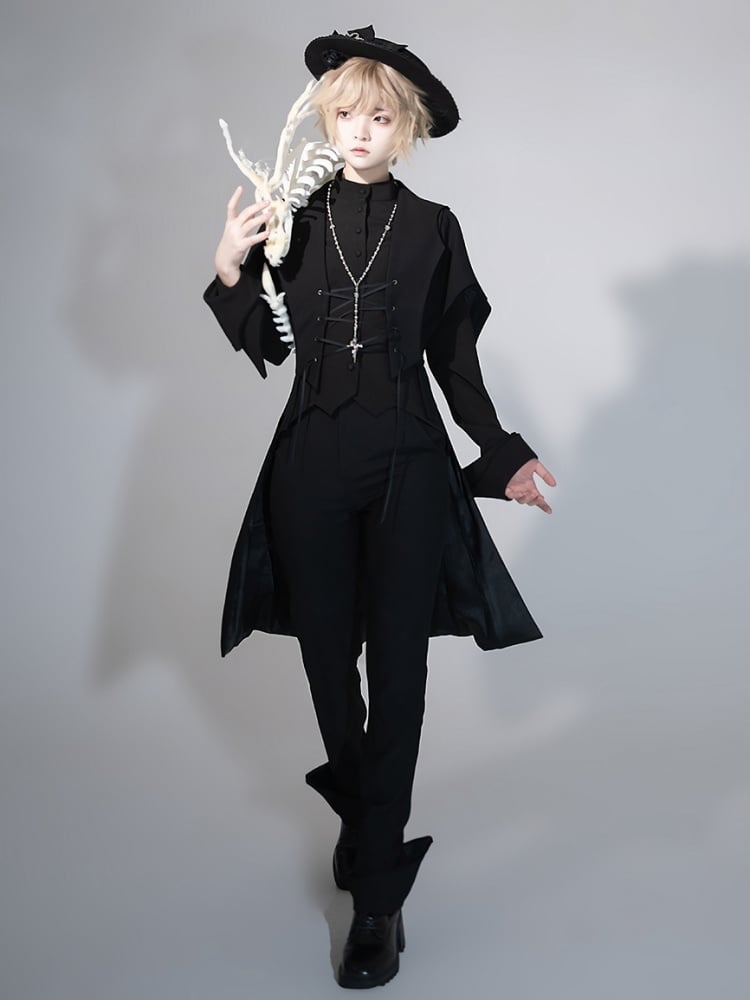 Black Ouji Fashion Waistcoat