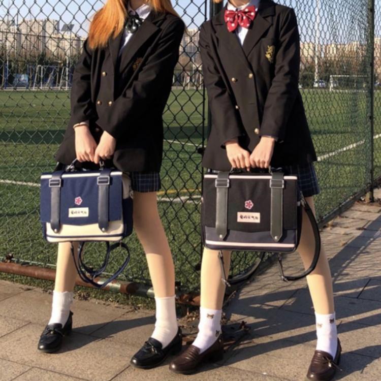 Dark Blue JK Uniform Satchel Bag Bunny Island Sakura Backpack