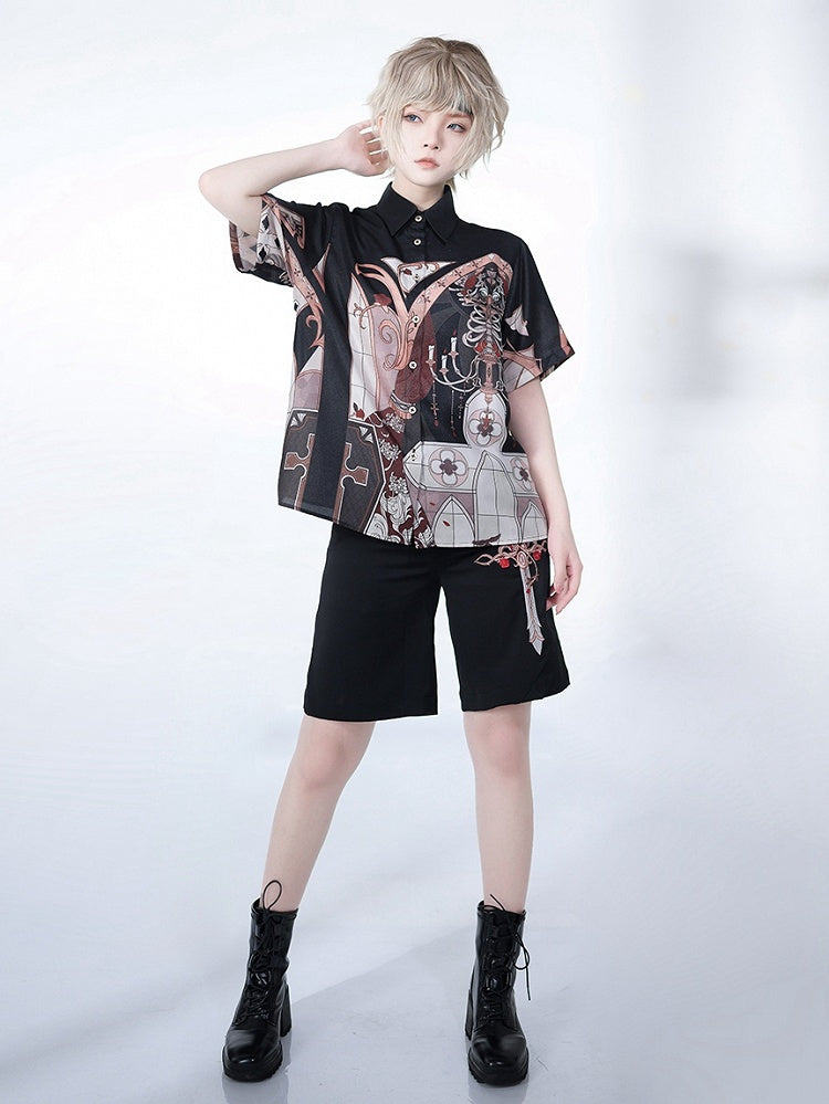 Chandelier Print Night Blouse Command