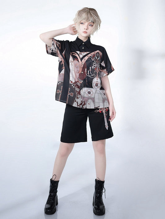 Chandelier Print Night Blouse Command