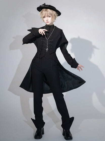 Black Ouji Fashion Waistcoat