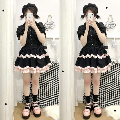 Sweetheart Sanctuary Heart-shaped Buckle Straps Chain Pink Lolita Platforms