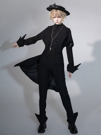 Black Ouji Straight-leg Pants