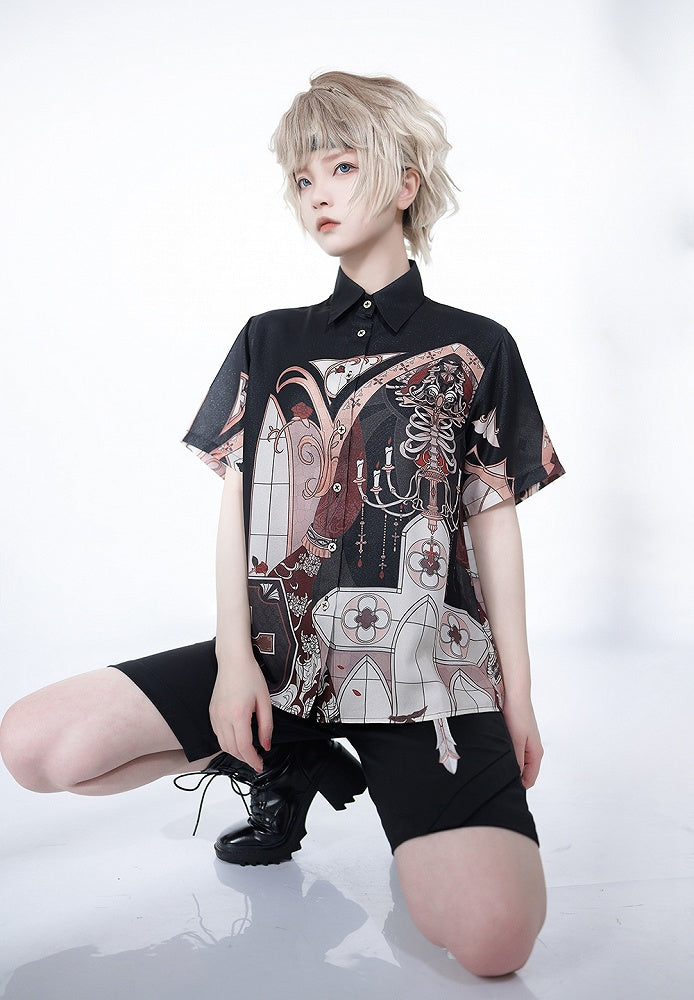 Chandelier Print Night Blouse Command