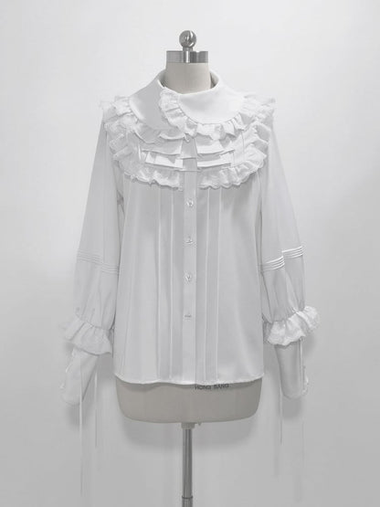 Ouji Bunny Theater Shirt White Cuffs Lace-up