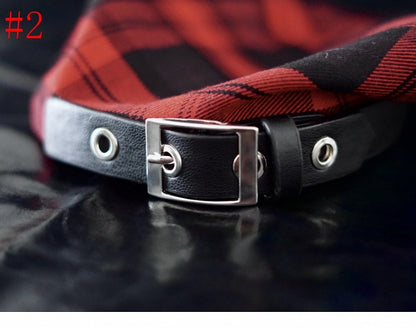 Scarf Pattern Handmade And Plaid Red Triangle KC Black