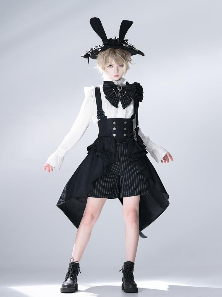 Bunny Theater Striped Pattern Ouji Shorts