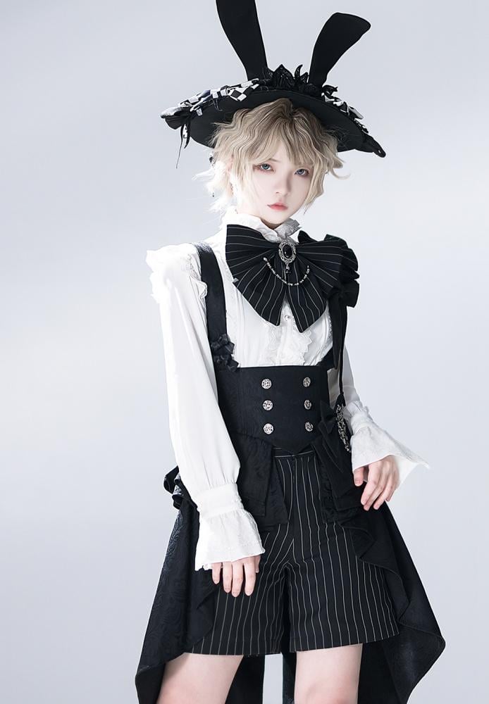 Bunny Theater Striped Pattern Ouji Shorts