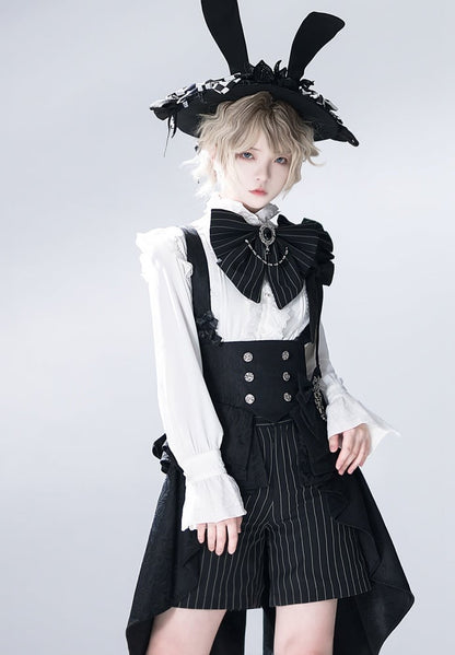 Bunny Theater Black Irregular Hem Girdle