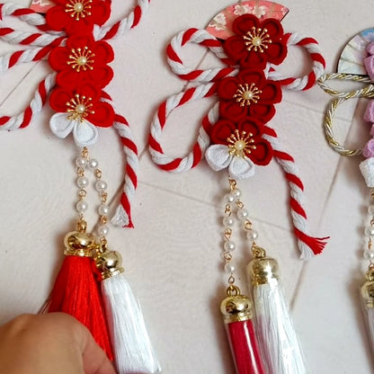 Fan Detail Tassels Sakura Hairclip