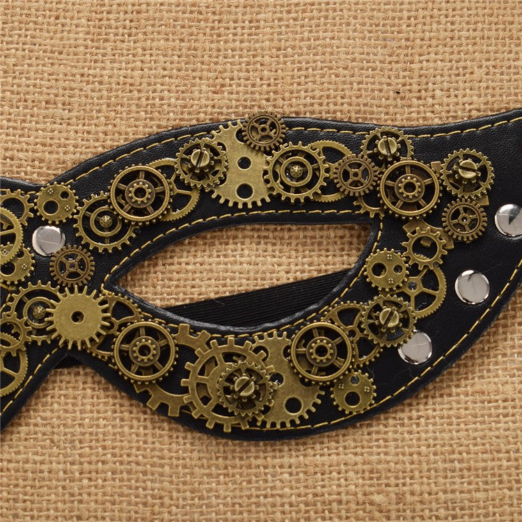 Steampunk Gears Black Eyepatch