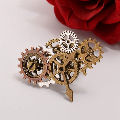 Steampunk Clock and Gears Design Ring