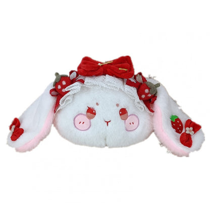 Strawberry Rabbit Sweet Bowknots Plush Crossbody