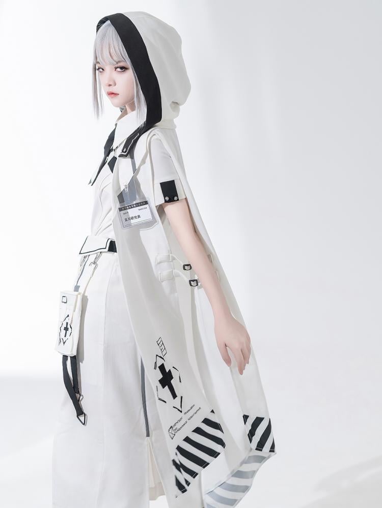 Cyberpunk Ouji Fashion Sleeveless Robe Buckle Strap Closure