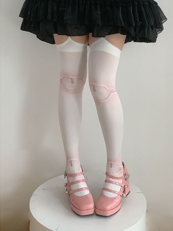 Knee and Ankle Joints Over Knee Stockings