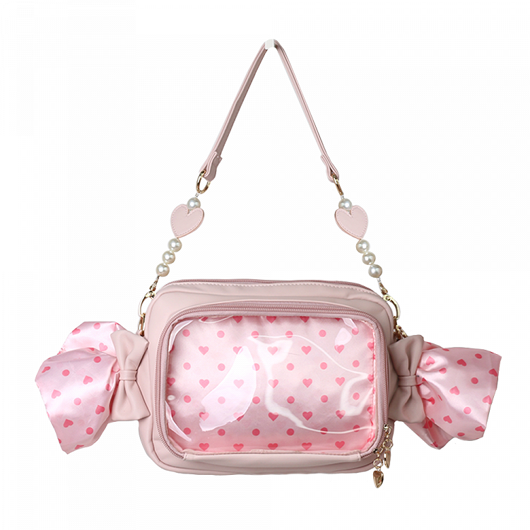 Pattern Black/Pink Candy Polk-dot Sweetheart Bag Ita and