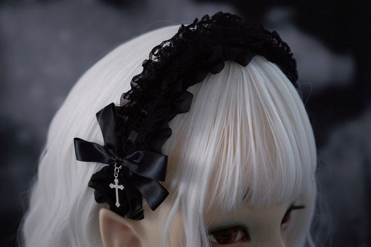 Lace Black Design Cross KC Ruffle